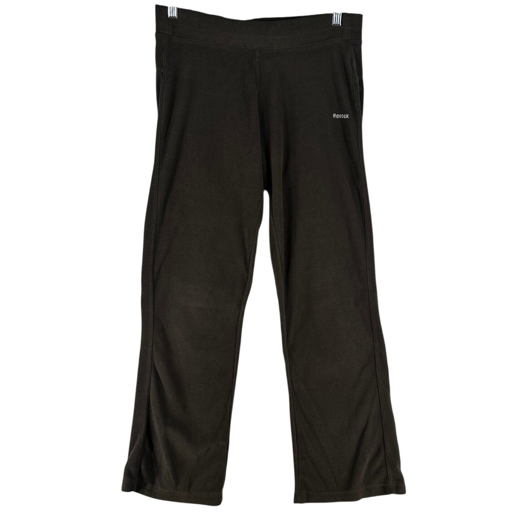 Reebok Dark Grayish Brown Fleece Sweatpants No Pockets Women's Size Medium